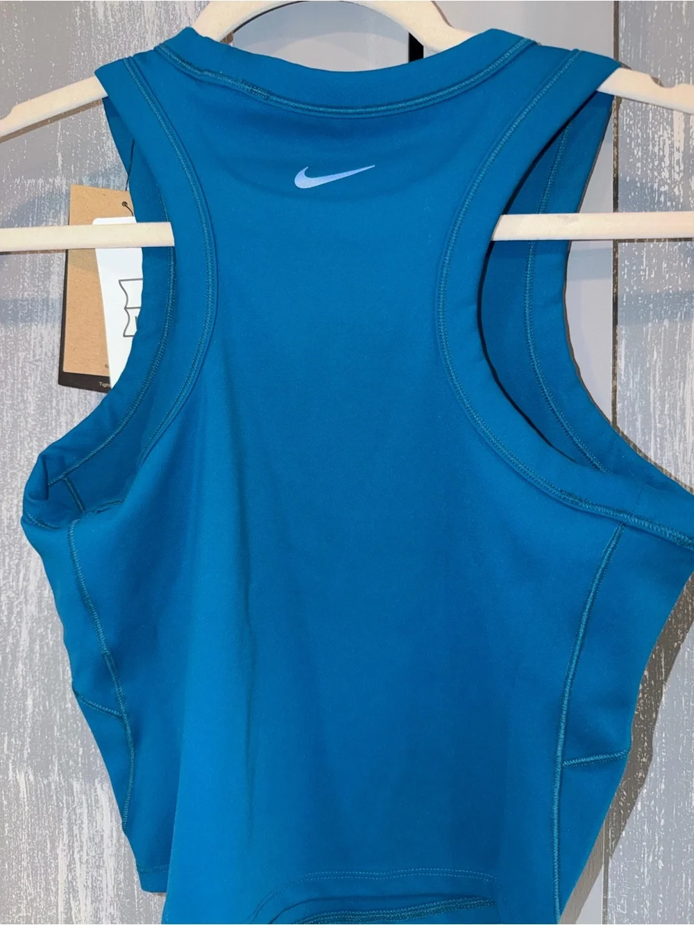 NWT Nike One Fitted Dri-FIT Cropped Tank Top Green Abyss Small